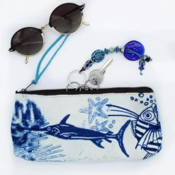 Viadurini by Marchi 1633 Italienische Mode-Handbedruckte einteilige Clutch aus Baumwolle, 2 Stück - Viadurini von Marchi