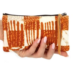 Viadurini by Marchi 1633 Italienische Mode-Handbedruckte einteilige Clutch aus Baumwolle, 2 Stück - Viadurini von Marchi