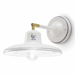 Ferroluce Vintage Wandleuchten-Handbemalte Vintage Wandlampe aus Keramik - Como