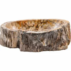 Viadurini Bathroom Holzwaschbecken-Handgearbeitete Aufsatzwaschbecken aus fossilem Holz, Neviglie