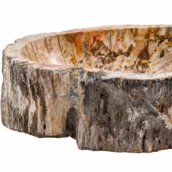 Viadurini Bathroom Holzwaschbecken-Handgearbeitete Aufsatzwaschbecken aus fossilem Holz, Neviglie