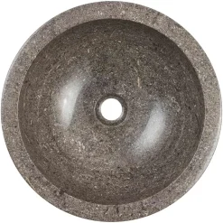 Viadurini Bathroom Steinwaschbecken-Handgearbeitete kreisförmige Waschtischplatte aus Marmor, Bucine