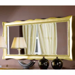 Viadurini Classic Wandspiegel-Handgearbeiteter Wandspiegel aus Gold- oder Silberholz made in Italy Luigi