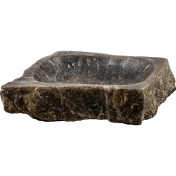 Viadurini Bathroom Steinwaschbecken-Handgearbeitetes Aufsatzwaschbecken aus Rauchquarz, Vigasio