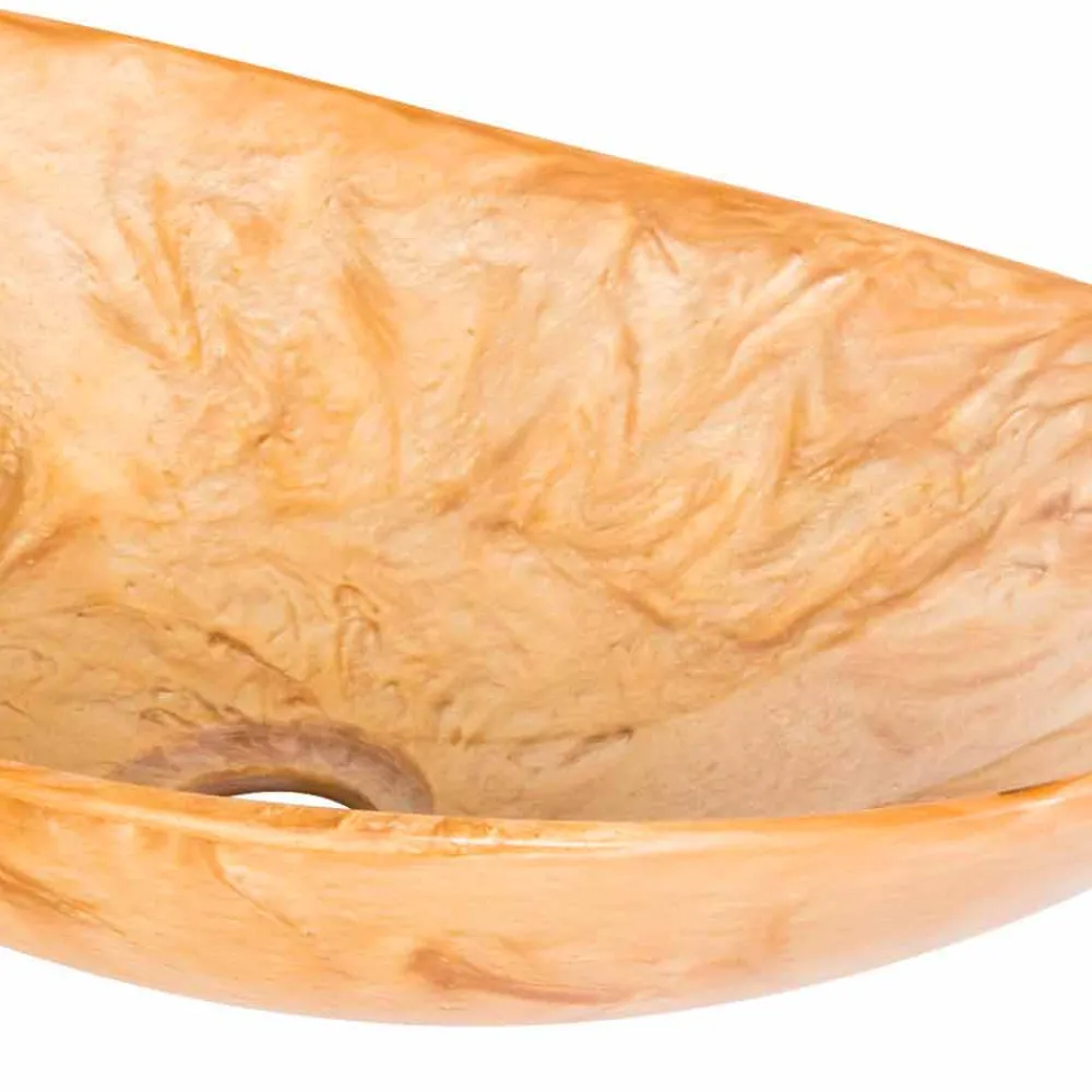 Viadurini Bathroom Harzwaschbecken-Handgearbeitetes Aufsatzwaschbecken Made in Resin - Malegno