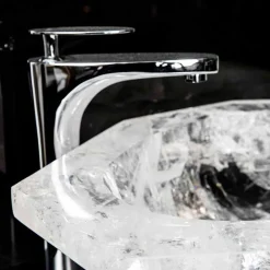 Viadurini Bathroom Steinwaschbecken-Handgearbeitetes Aufsatzwaschbecken aus Bergkristall - Falvaterra