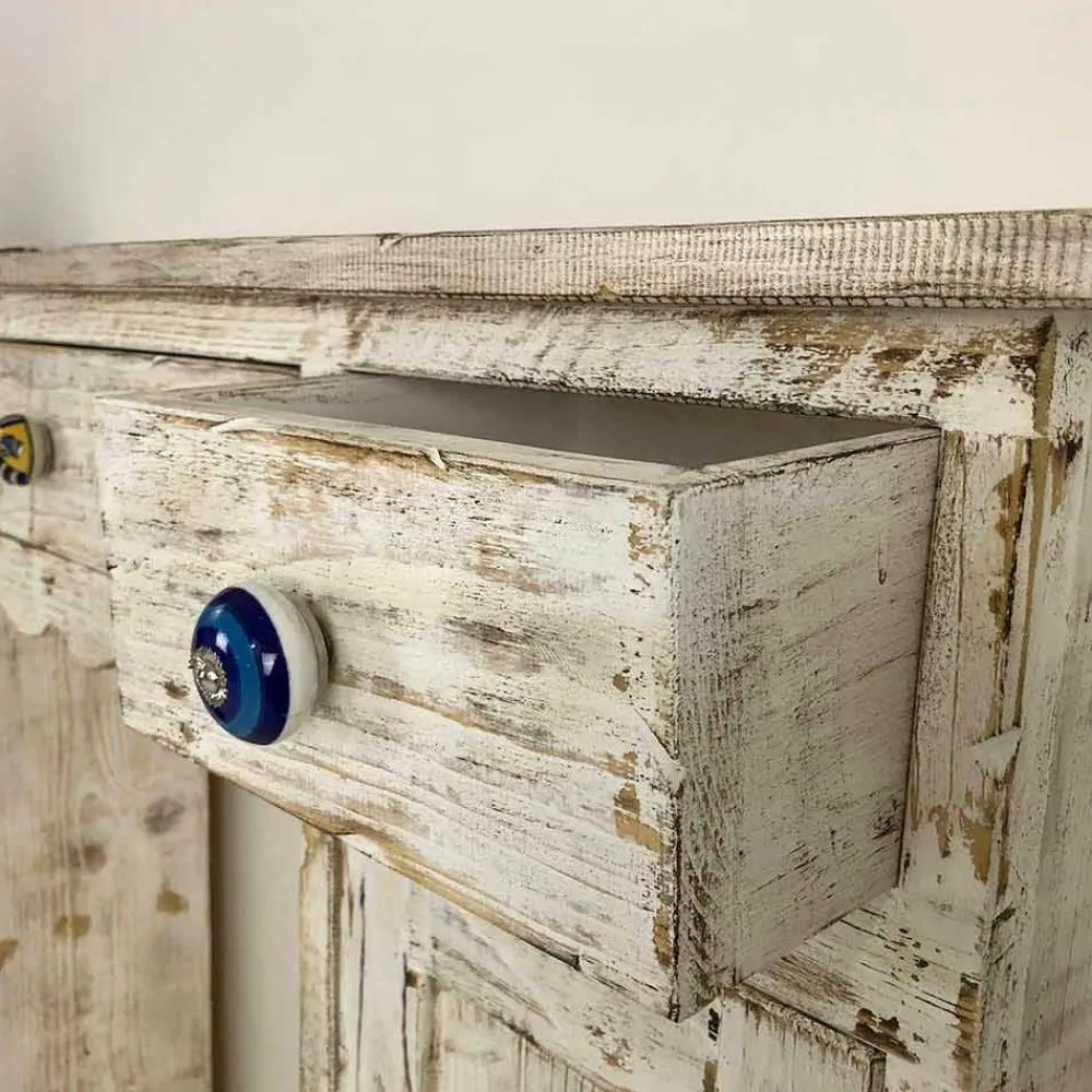 Viadurini Living Konsolentisch Flur-Handgefertigte Consolle aus massivem Tannenholz Made in Italy - Carminia