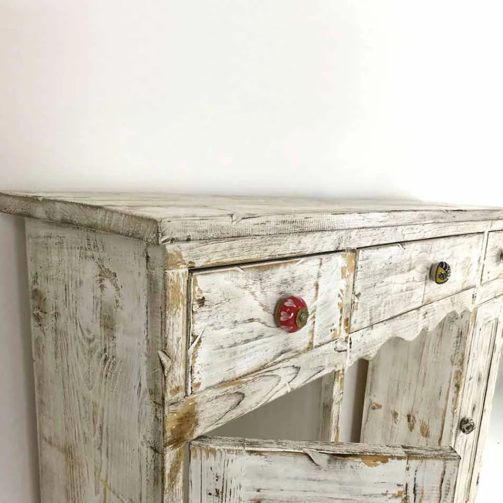 Viadurini Living Konsolentisch Flur-Handgefertigte Consolle aus massivem Tannenholz Made in Italy - Carminia