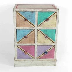 Viadurini Living Kommoden-Handgefertigte hölzerne Kommode mit farbigen Schubladen Made in Italy - Brighella