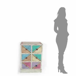 Viadurini Living Kommoden-Handgefertigte hölzerne Kommode mit farbigen Schubladen Made in Italy - Brighella