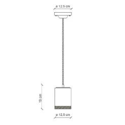 Ferroluce Pendelleuchte Industrial-Handgefertigte Hängelampe im nordischen Stil aus Holz und Keramik - Nateca