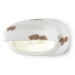 Ferroluce Wandleuchte Industrial-Handgefertigte horizontale Eisenapplikation aus Keramik und Industrie - Vintage