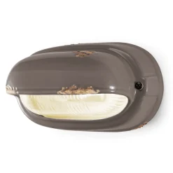 Ferroluce Wandleuchte Industrial-Handgefertigte horizontale Eisenapplikation aus Keramik und Industrie - Vintage