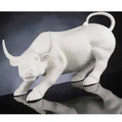 Viadurini Living Deko Artikel Und Wohnaccessoires-Handgefertigte Keramikstatue in Bullenform Made in Italy - Bulino