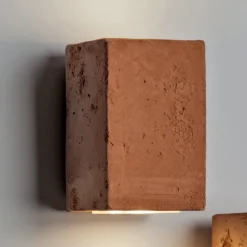 Toscot Garten-Wandlampen-Handgefertigte LED-Gartenwandleuchte aus Terrakotta von Smith