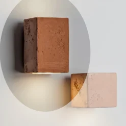 Toscot Garten-Wandlampen-Handgefertigte LED-Gartenwandleuchte aus Terrakotta von Smith