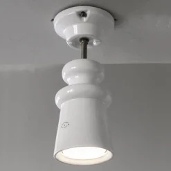 Toscot Design Beleuchtung-Handgefertigte Majolika-Außendeckenleuchte Made in Italy - Battersea