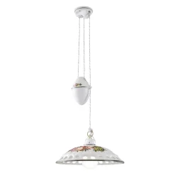 Ferroluce Pendelleuchten Vintage-Handgefertigte Ups and Down Hängelampe aus Keramik mit Passanastri - Neapel