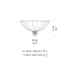 Viadurini Lighting Klassische Deckenleuchten-Handgefertigte venezianische Deckenlampe aus Glas und Metall Made in Italy - Fabiana