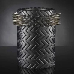 Viadurini Living Deko Vasen-Handgefertigte Ziervase aus mattschwarzer Keramik - Jungle