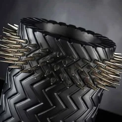 Viadurini Living Deko Vasen-Handgefertigte Ziervase aus mattschwarzer Keramik - Jungle