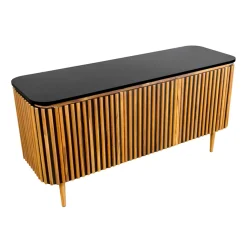 Viadurini Bathroom Badmöbel Stehend-Handgefertigter Badezimmerschrank aus massivem Teakholz und Mahagoni – Heliconia