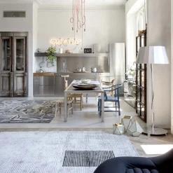 Viadurini Carpets Teppiche-Handgefertigter modularer farbiger Teppich aus Viskose gewebt in Indien - Gilberto