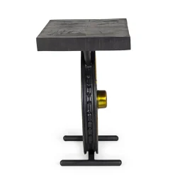 Viadurini Living Moderne Couchtische-Handgefertigter und industrieller Couchtisch aus Stahl und Mangoholz - Corvino