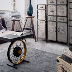 Viadurini Living Moderne Couchtische-Handgefertigter und industrieller Couchtisch aus Stahl und Mangoholz - Corvino