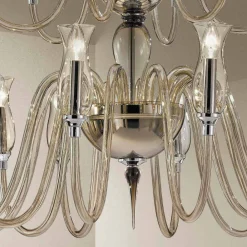 Viadurini Lighting Klassische Kronleuchter-Handgefertigter Venedig Glas Kronleuchter mit 18 Leuchten Made in Italy - Vittoria