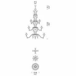 Viadurini Lighting Klassische Kronleuchter-Handgefertigter venezianischer Kronleuchter aus Glas und Gold mit 28 Lichtern Made in Italy - Regina