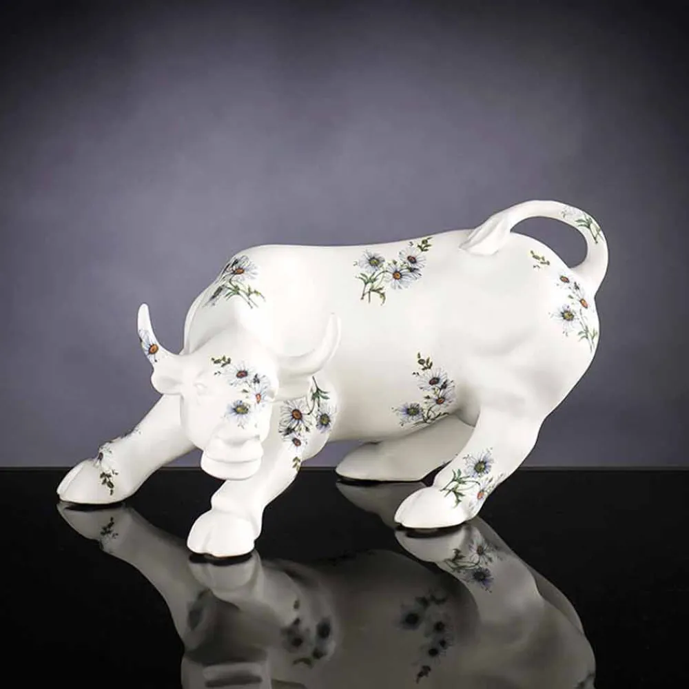 Viadurini Living Deko Artikel Und Wohnaccessoires-Handgefertigtes Keramik Ornament in Bull-Form Made in Italy - Bulino