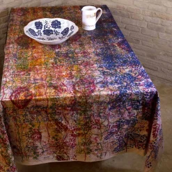 Viadurini by Marchi 1633 Tischdecken-Handgemachte Baumwolltischdecke Handgemachter Druck Unikat - Viadurini von Marchi