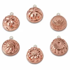 Viadurini Kitchen Küchenzubehör-Handgemachte Kuchenformen aus verzinntem Kupfer gemischtes Design 6 Stück - Giandaniele