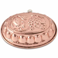 Viadurini Kitchen Küchenzubehör-Handgemachte ovale Kuchenform aus verzinntem Kupfer mit Made in Italy Dekoration - Gianfilippo