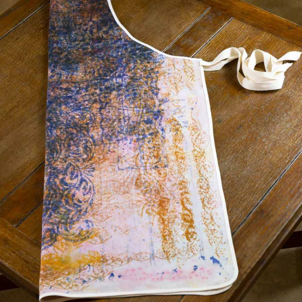 Viadurini by Marchi 1633 Küchen Schürzen-Handgemachte Schürze Handgemachter Druck Einzigartiges Stück aus Baumwolle - Viadurini von Marchi