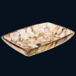 Viadurini Bathroom Harzwaschbecken-Handgemachtes Design-Aufsatzwaschbecken aus künstlichem Harz Inez