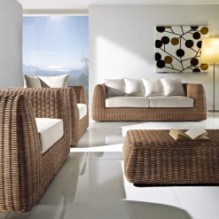 Viadurini in the Garden Garten Lounge Set-Handgewebtes Gartenset aus Polyrattan – Charlie