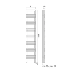 Viadurini Radiators Handtuchheizkörper Elektrisch-Handtuchwärmer aus Stahl mit elektrischem System, hergestellt in Italien – Rum