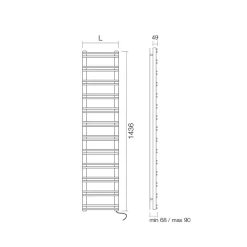 Viadurini Radiators Handtuchheizkörper Elektrisch-Handtuchwärmer mit elektrischem System aus Kohlenstoffstahl – Praline