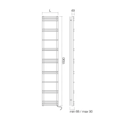 Viadurini Radiators Handtuchheizkörper Elektrisch-Handtuchwärmer mit elektrischem System aus Stahl, hergestellt in Italien – Ananas