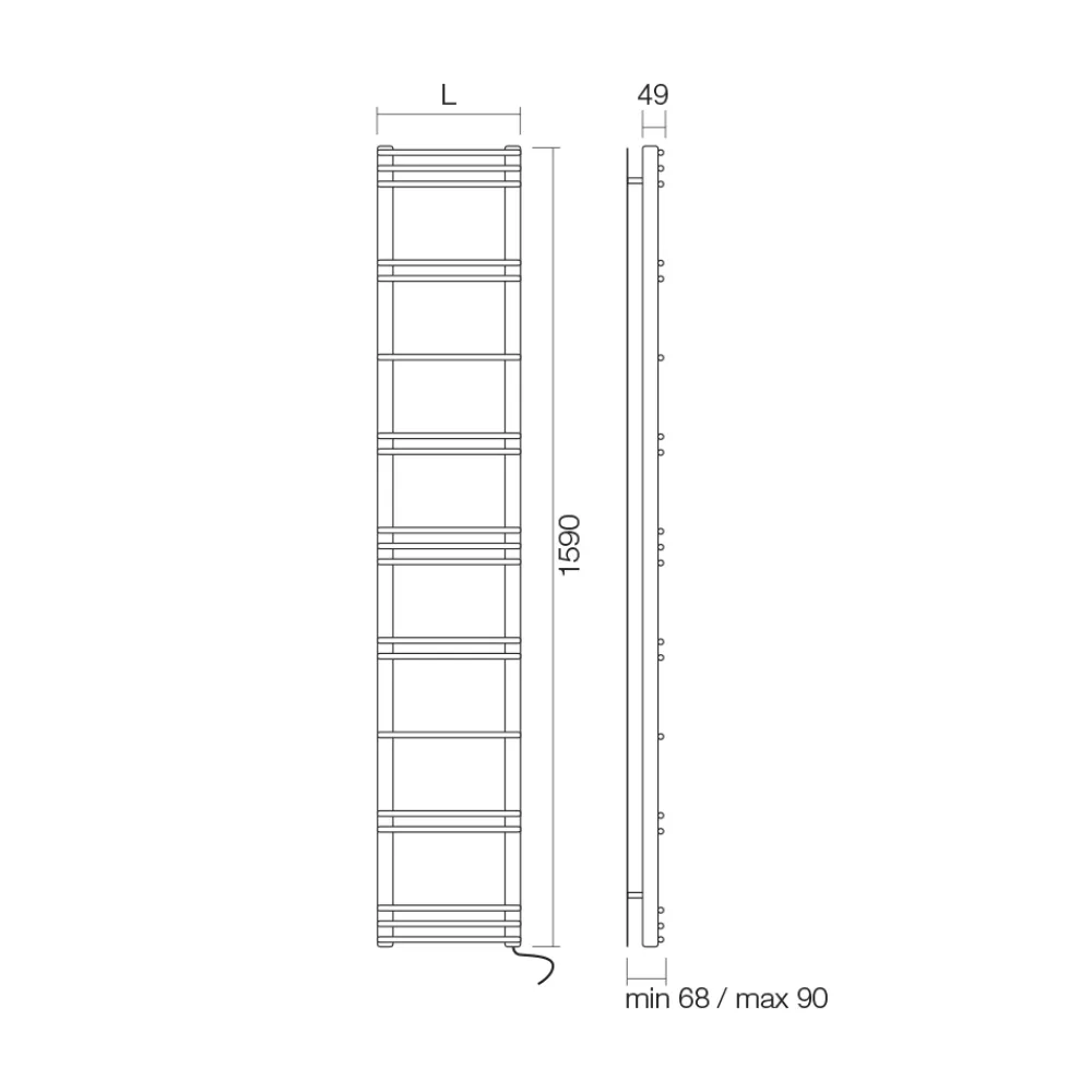 Viadurini Radiators Handtuchheizkörper Elektrisch-Handtuchwärmer mit elektrischem System aus Stahl, hergestellt in Italien – Ananas