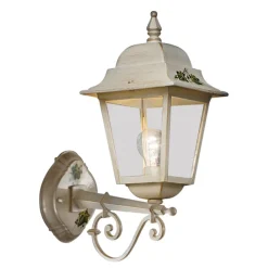 Ferroluce Garten-Wandlampen-Handverzierte Garten-Wandlampe aus weißem Aluminium - Gorizia