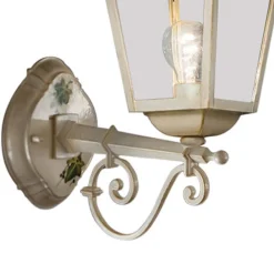 Ferroluce Garten-Wandlampen-Handverzierte Garten-Wandlampe aus weißem Aluminium - Gorizia