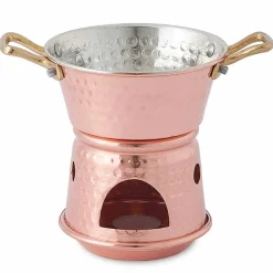 Viadurini Kitchen Kochgeschirr-Handverzinnte Kupferpfanne mit Griffen und Boden 14 cm - Gianmatteo