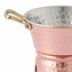 Viadurini Kitchen Kochgeschirr-Handverzinnte Kupferpfanne mit Griffen und Boden 14 cm - Gianmatteo