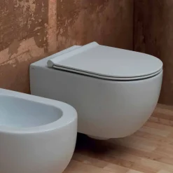 Viadurini Bathroom Wc-Hangende Toilettenschüssel aus Keramik Design Star 55x35 made in Italy