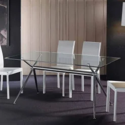 Viadurini Living Ausziehbare Esstische-Hartglas Tisch in modernem Design Thor