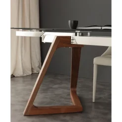 Viadurini Living Ausziehbare Esstische-Hartglas Tisch verlängerbar in modernem Design Iside