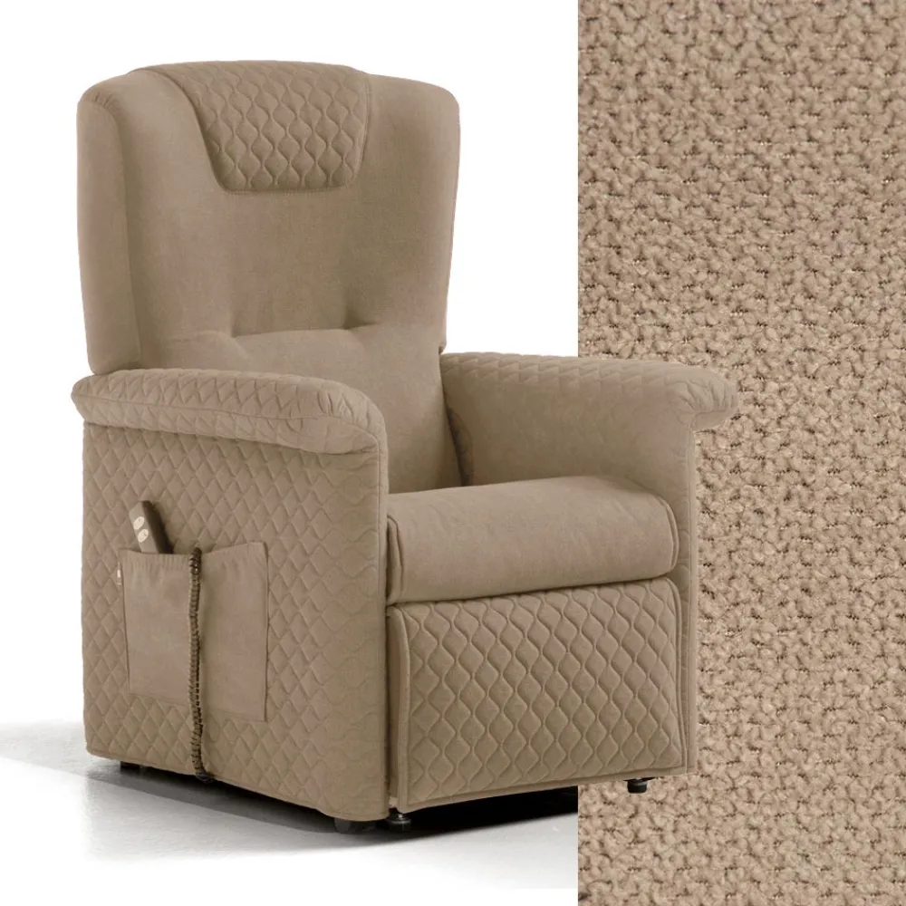 Viadurini Living Aufstehsessel Und Massagesessel-Hebestuhl mit 2 Motoren und Hebe-/Entspannungs-/Bettfunktionen, hergestellt in Italien – Giorgia